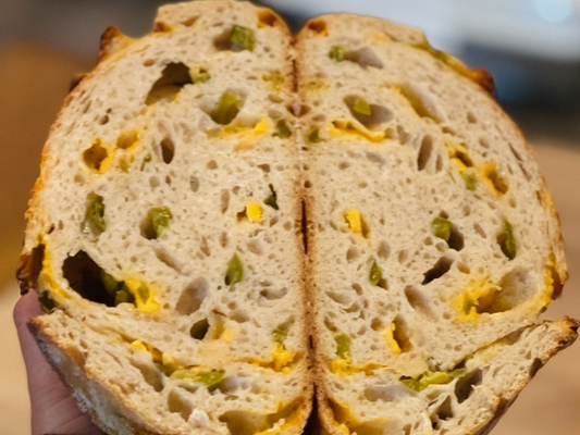 Jalapeños and Cheddar Sourdough Loaf