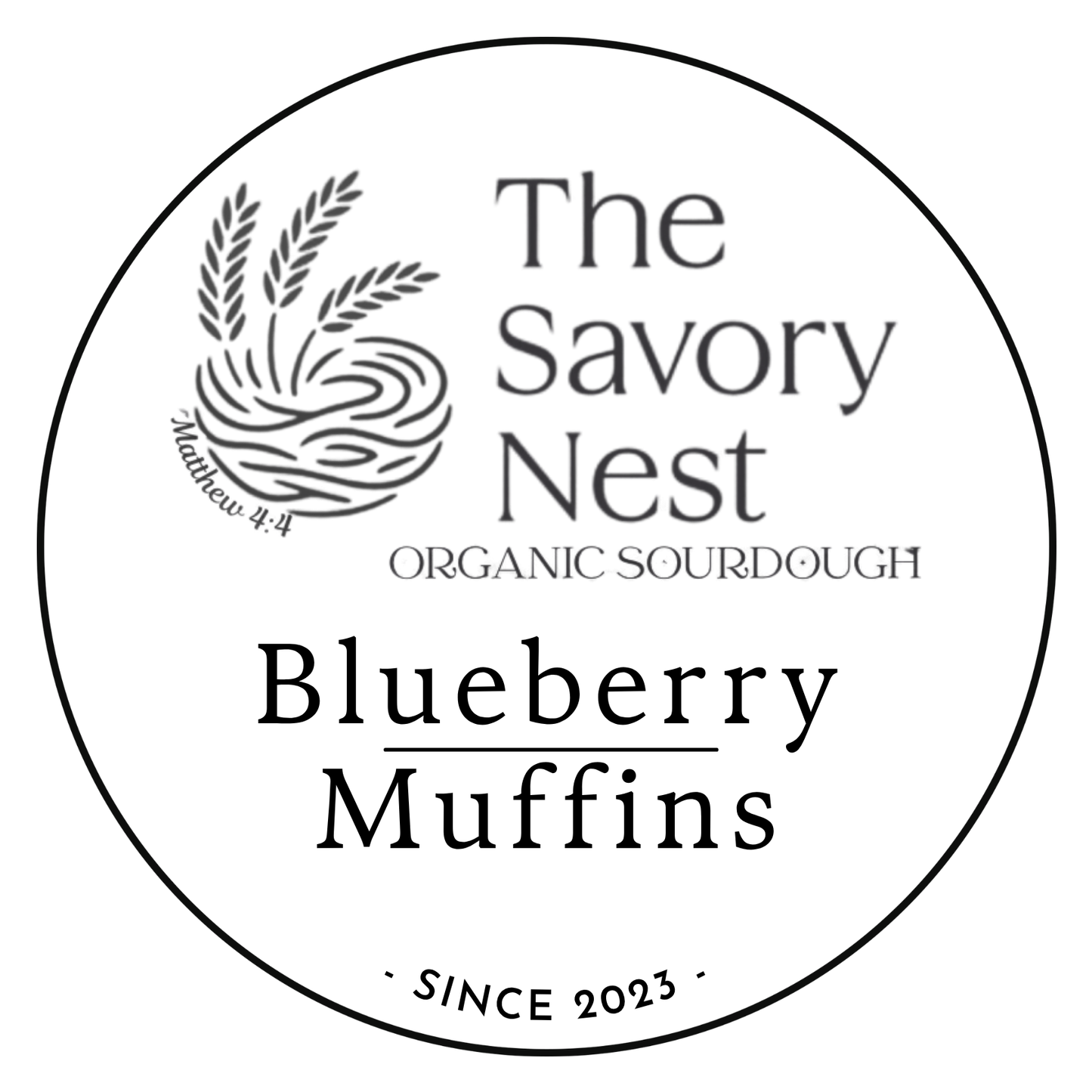 Blueberry Sourdough Muffins (4-Pack)