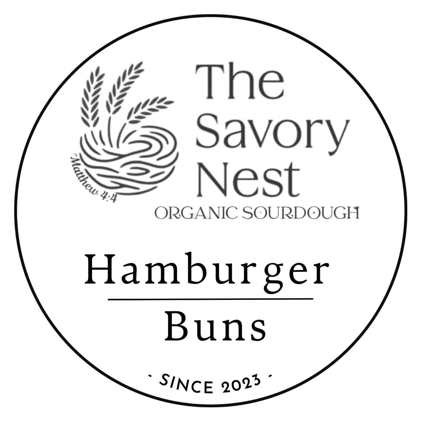 Sourdough Hamburger Buns (6-Pack)