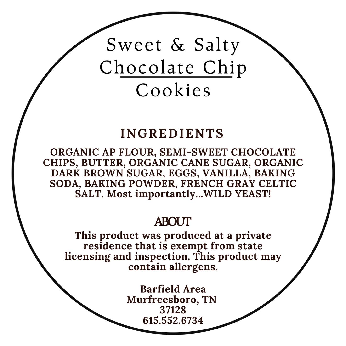 Sweet & Salty Sourdough Chocolate Chip Cookies (3-Pack)